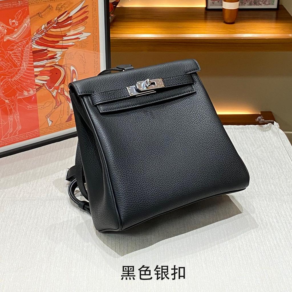 New In Autumn and Winter, Backpack First Layer TOGO Cowhide Lychee Pattern Kelli Bag Fashionable Versatile Women's Bag