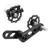 Single Speed Chain Tensioner Aluminum Alloy Folding Bike Chain Stabilizer Bike Chain Tensioner for Single Speed Folding Bike Black