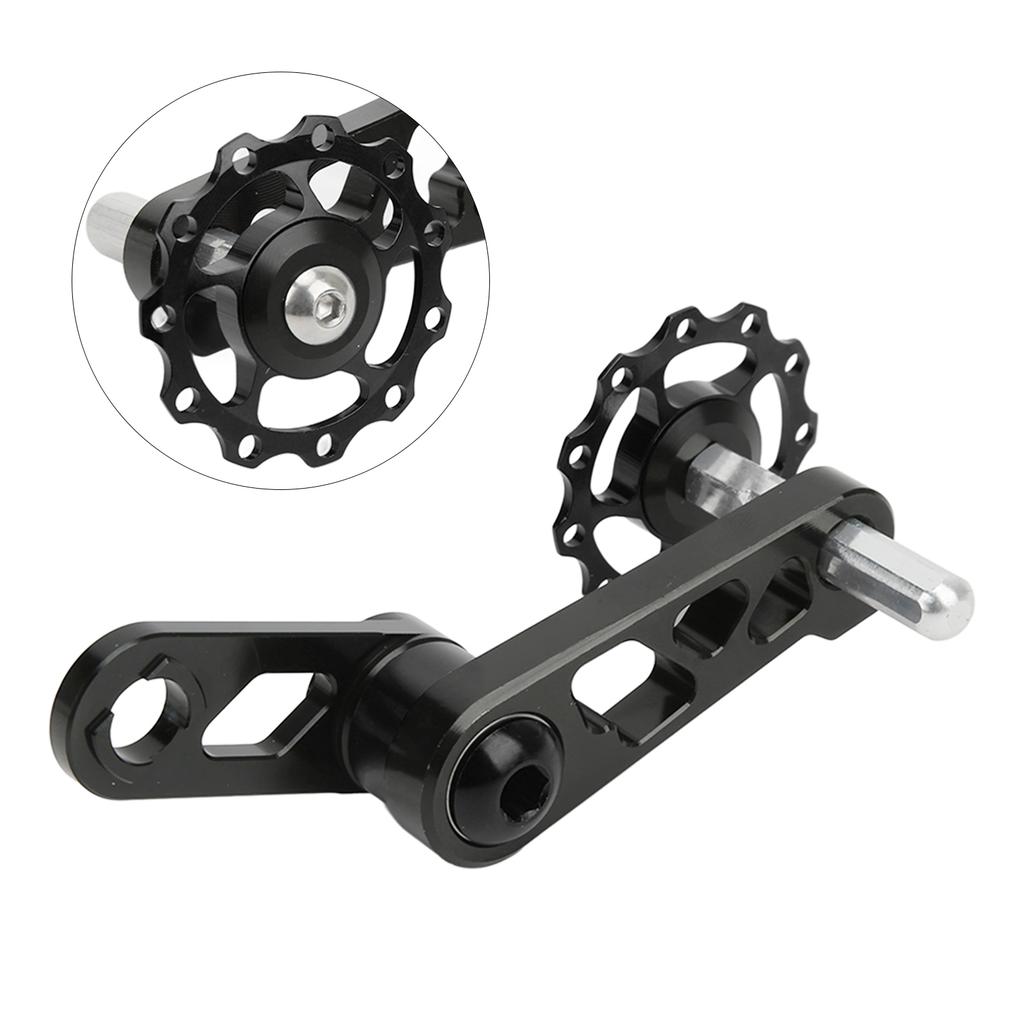 Single Speed Chain Tensioner Aluminum Alloy Folding Bike Chain Stabilizer Bike Chain Tensioner for Single Speed Folding Bike Black