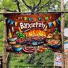 2D Plane 1 Vibrant Barbecue Celebration Background Suitable for Indoor or Outdoor Birthday Events