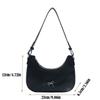 Solid Color Bowknot Underarm Bag Korean Y2K Handbag Trendy Bowknot Armpit Bag  Girls