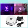 Unique 110v-220v 3d Crystal Laser Display Fixture Stand With Original Rotating Led Night Light Adapter