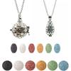 HEDQFM 2 PCS Essential Oil Diffuser Necklace with a Gift Box,Hollow Ball and Teardrop Aromatherapy Pendant Locket Necklace with Adjustable Chain and