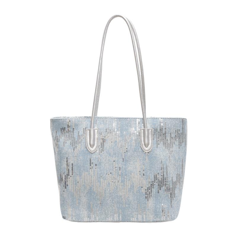 Fashion Large-capacity Tote Bag Women's New Simple Casual Shoulder Bag Denim Women's Bag