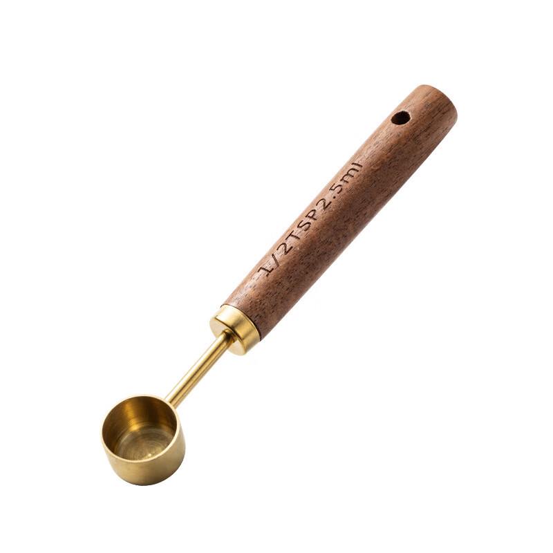 Pabei Walnut Handle Stainless Steel Measuring Spoons (4-Piece Set)