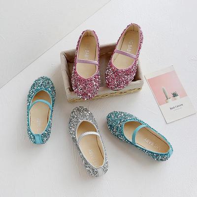 2025 Frühling Mädchen Pailletten Leder Prinzessin Schuhe: Bonbonfarben, Koreanischer Stil, Weiche Sohle, Atmungsaktiv.