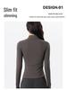 Fleece-Lined Women's Long Sleeve Yoga Jacket with Pockets - Slimming, Warm, and Ideal for Running