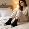 Winter Gifts for Girlfriends Cute Cat Paw Socks Women Fuzzy Socks Cozy Soft Plush Embroidered Women Animal Slipper Warm Coral Fleece Sleeping Autumn
