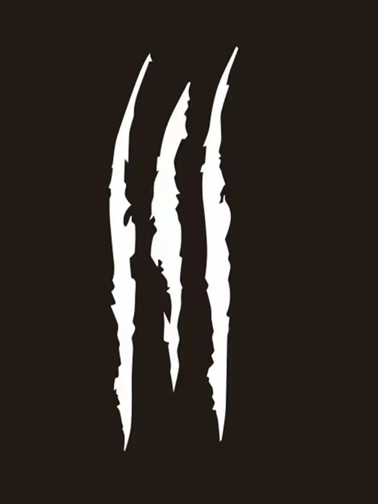 Car 3D Vinyl Decals Reflective Monster Claw Marks Scratch Stripe Marks Auto Headlight Decal Scratches Decor Car Accessories 1 pcs