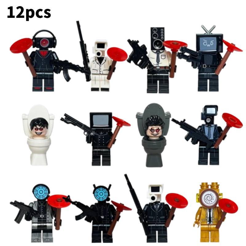 

Туалетный шедевр Skibidi Builders Тематические наборы игрушек-конструкторов из маленьких кирпичиков