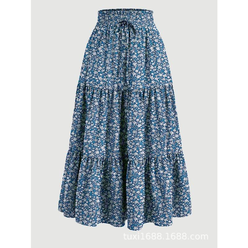 

Жіночі повсякденні літні весняні спідниці з квітковим візерунком YYFS S