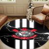 1PC rug Sport Club Football Crest Round mat Home Decor, Chair rug For livingroom,Bedroom, doormat home decor Birthday Gift Christmas Gifts