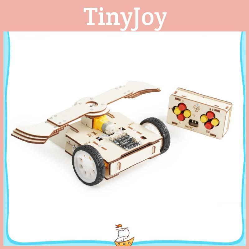 Wooden Remote Control Battle Tank Educational Toy With Electric Rotor For Kids