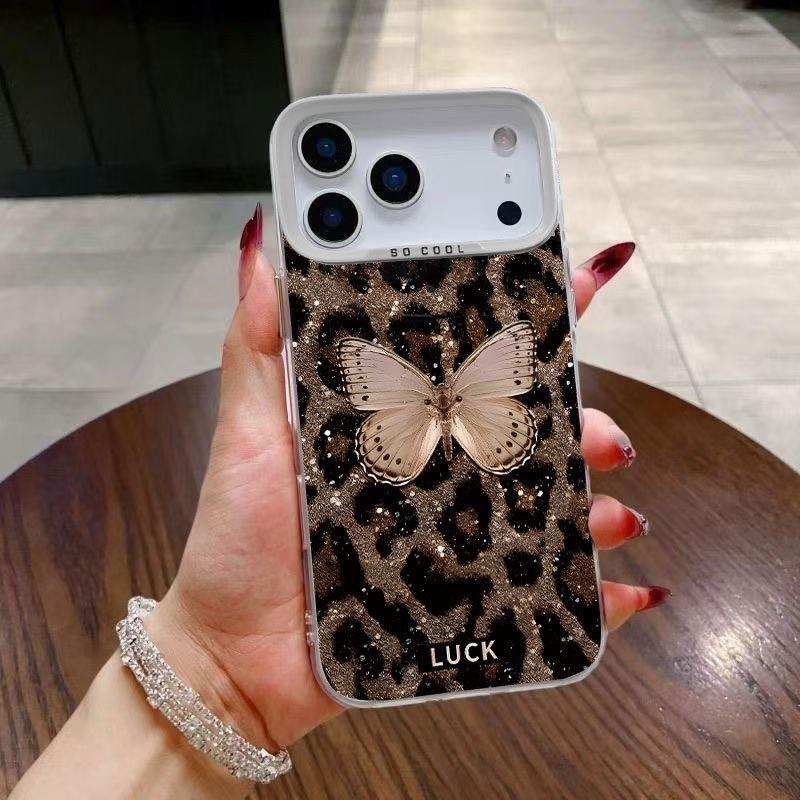 

Модний чохол для телефону з принтом леопарда та метеликом для нових моделей iPhone iPhone 14