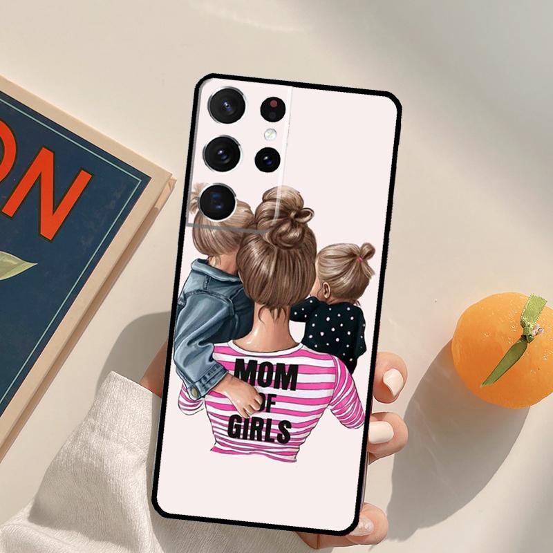 

Mom Daughter Girl Son Dad Phone Case For Samsung Galaxy S26 S25 S20 S21 S22 S23 S24 Ultra S10 Plus S25 FE Back Cover Galaxy S26