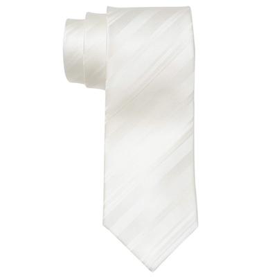 Formal Luxury Necktie Made In Japan Silk for Weddings and Funerals Stripe [FORMAL] 100% White-1