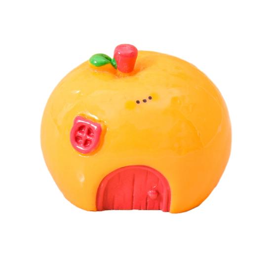Mini House Micro Landscape Decoration Cartoon Tiny Fruit Shaped House Miniature Resin Figurine for Plant Pot Fairy Garden Accessory