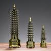 Zinklegering 3D-modell, Kinesiska Wenchang Pagodtorn Hantverk, Staty Souvenir, Heminredning, Metallhantverk