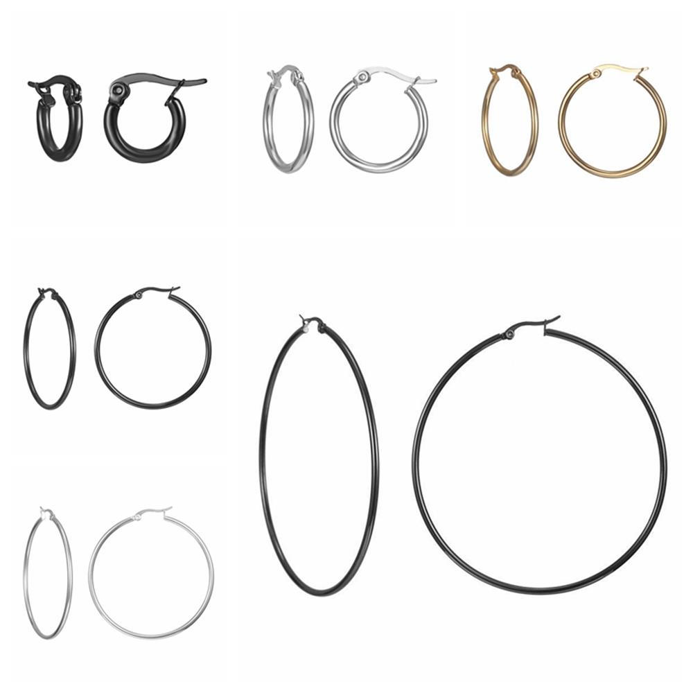 

1 пара простых панк-женщин многоразмерная серьга-гвоздик из нержавеющей стали