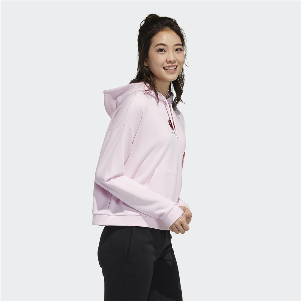 adidas Neo Womens Sporty Printed Hoodie Women Hoodies Pink H55127