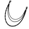 Stylish Personality Wallet Chain Multi Loop Black Chain Ornament For Men Enhancing Rock And Hip Hop Style Outfits