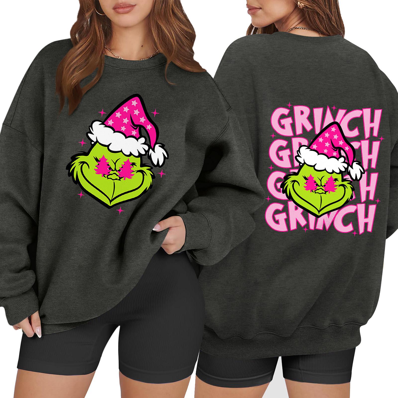 

Женская повседневная модная толстовка с длинным рукавом и рождественским принтом с круглым вырезом S