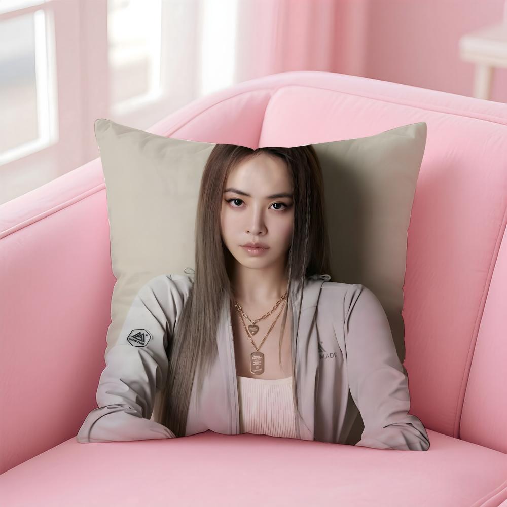 Popular Fashionable Chinese Singer JJolin Tsai Cushion Cover Pillow Case Soft Friendly Fabric Concealed Zipper