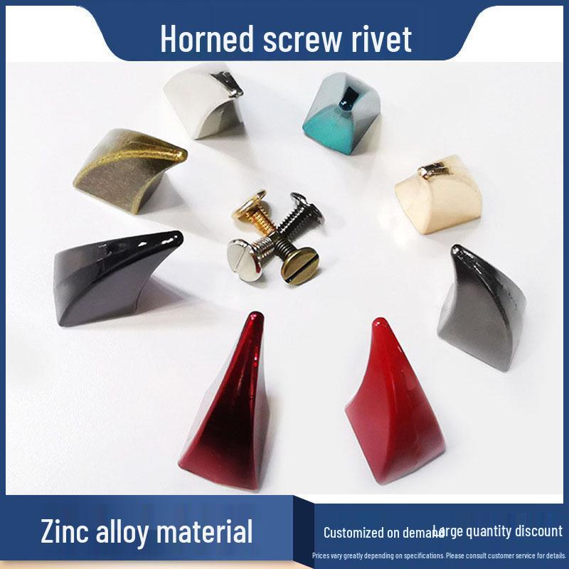 

Punk Spike Horn Rivets for DIY Pet Collar Decoration Silver