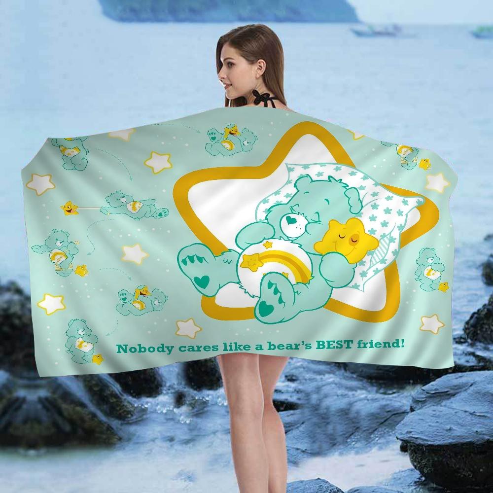 C-Care B-Bears Microfiber Blanket Quick Drying Beach Towels Oversized Printing Super Absorbent Pool Towel Blanket