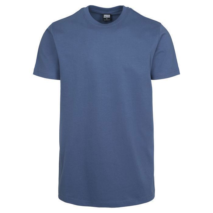 T-Shirt Basique - URBAN CLASSICS - Manches courtes - Bleu - 100% Coton - Regular