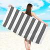 1pc fashionable colorful striped beach towel, quick drying absorbent swimming beach towel, available in multiple colors