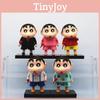 Cute Cartoon Handicraft Shinchan Rose Flower Pvc Figure Toy Model Decoration 11cm