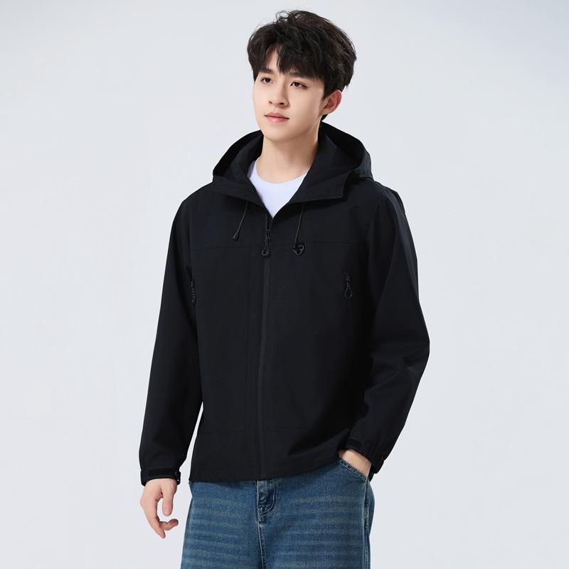 2025 Spring Outdoor Trendy Hooded Windbreaker for Couples - Fashionable Hiking and Mountaineering Jacket