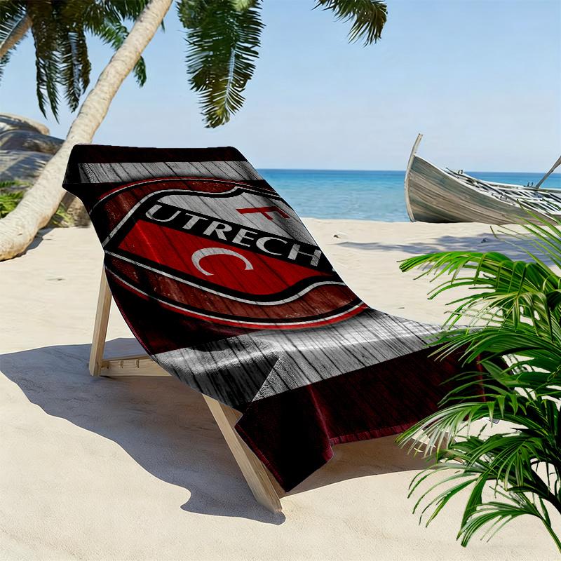 FC Utrecht Print Beach Towel, Large Soft Quick Dry Towel for Beach Camping Swimming