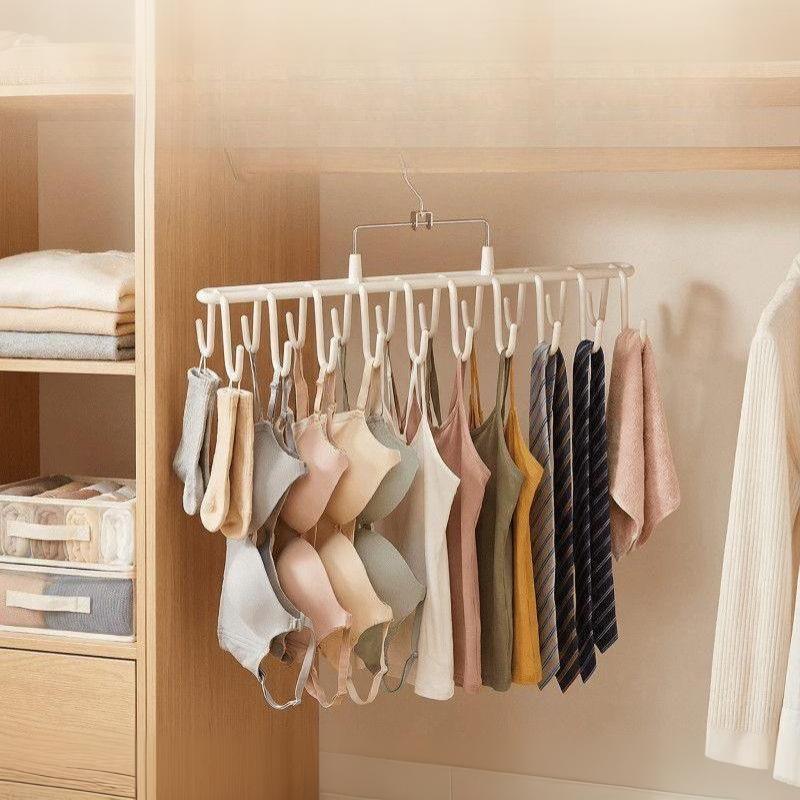 New Multiple Suspender Hanger Underwear Vest Storage Artifact Dormitory Wardrobe Hanger Hook Multifunctional Bag Storage Rack