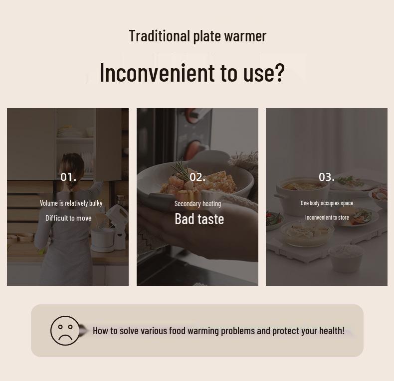 Foldable Silicone Food Warmer Mat for Home Use