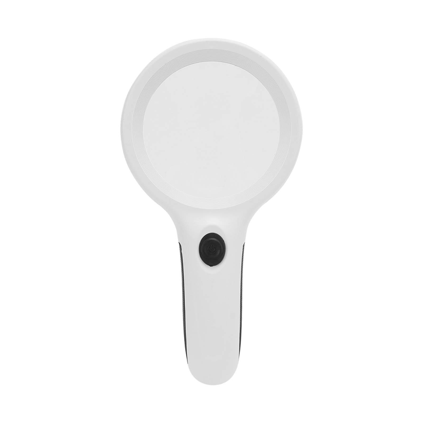 

Lighted Magnifying Glass Handheld LED UV Light Ergonomic Handle Space Saving Portable Pocket