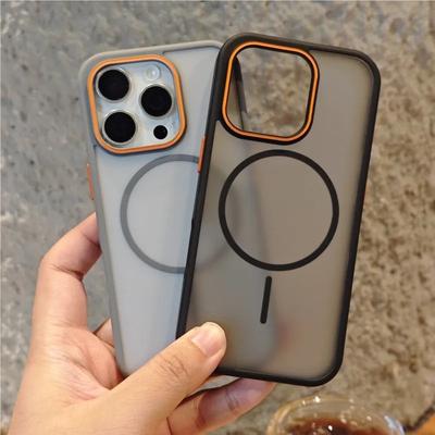 Luxury Translucent Matte For Magsafe Magnetic Wireless Charge Case For iPhone 16 15 14 Plus 13 12 Pro Max 11 Armor Shockproof Cover