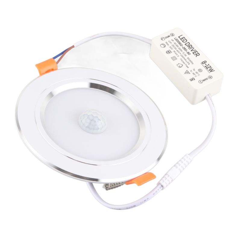 9w Round 18LED Infrared Sensor Downlight Human Body Induction Ceiling Light (Warm White Light)