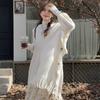 Hooded Sweater Women'S Lazy Style Loose Outer With Medium And Long Cape Jacket 0221 #