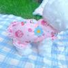 Summer Breathable Pet Clothes Flower Cherry Ice Cream Print Sleeveless Vest Pet Princess Skirt for Small Medium Girls Dogs Cats