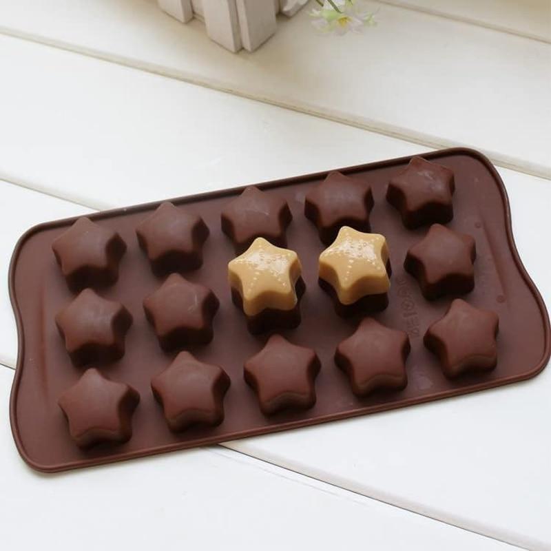 Forma Premium Non-Stick 15-Star Silicone Mold, for Homemade Chocolate, Candies, Jelly or Ice Cubes