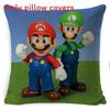 Super Bros Mario Pillow Cover Car Home Living Room Sofa Bedroom Cover Cushion