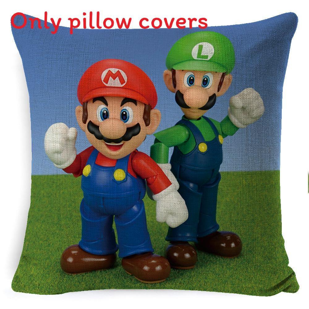 Super Bros Mario Pillow Cover Car Home Living Room Sofa Bedroom Cover Cushion