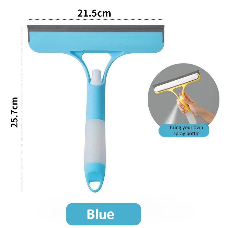

3-in-1 Windshield Wiper with Spray Bottle: Multi-Functional, Maintenance-Free Wiper Blade and Windshield Cleaning Brush синий