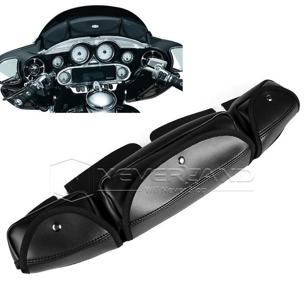 Black Luggage Windshield Bag Saddle 3 Pouch Pocket Fairing For Harley Touring Electra Street Glide