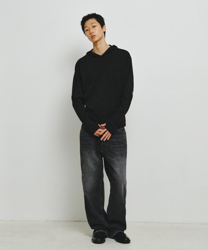 ENDOOR Scar Finger Hole Hoodie (Black)