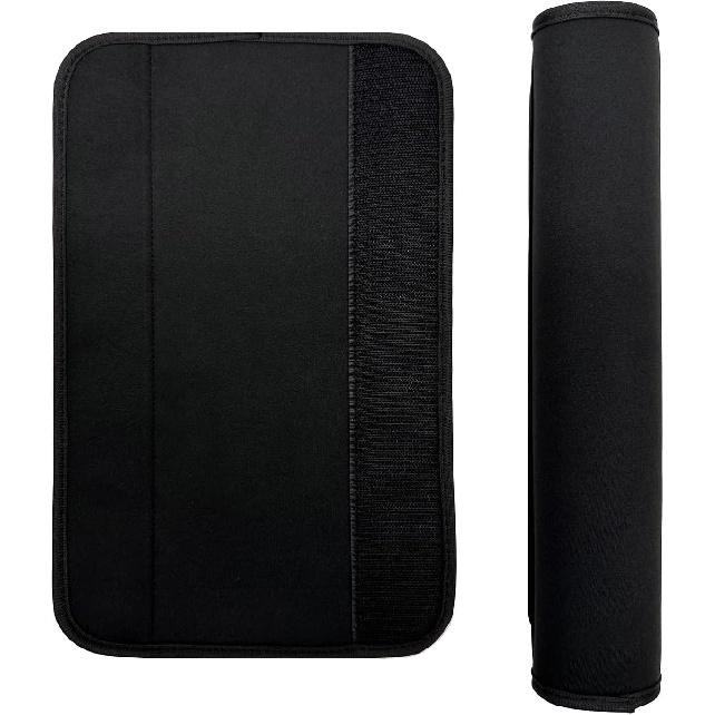 Wanty® 1 Pair of 2 Black Color Neoprene Multipurpose Comfort Shoulder Strap Pads Shoulder Cushion Pad Protector for Laptop/Travel