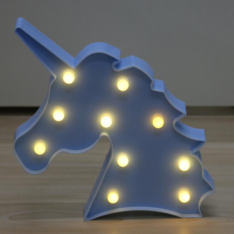 Unicorn Night Light With Star Shape Led Decor For Bedroom And Gift Use