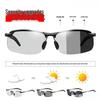 German Men's Polarized Photochromic Sunglasses for Day/Night Cycling & Fishing - Anti-Glare